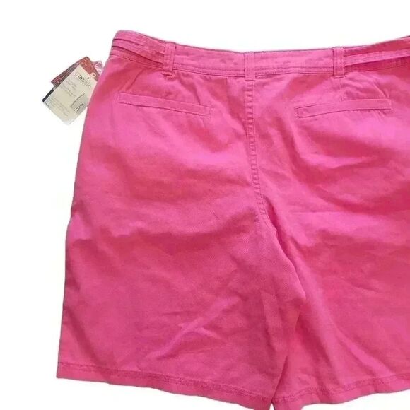 Faded Glory Women's Washed Racy Pink Cotton Classic Fit Shorts NEW - Picture 7 of 9